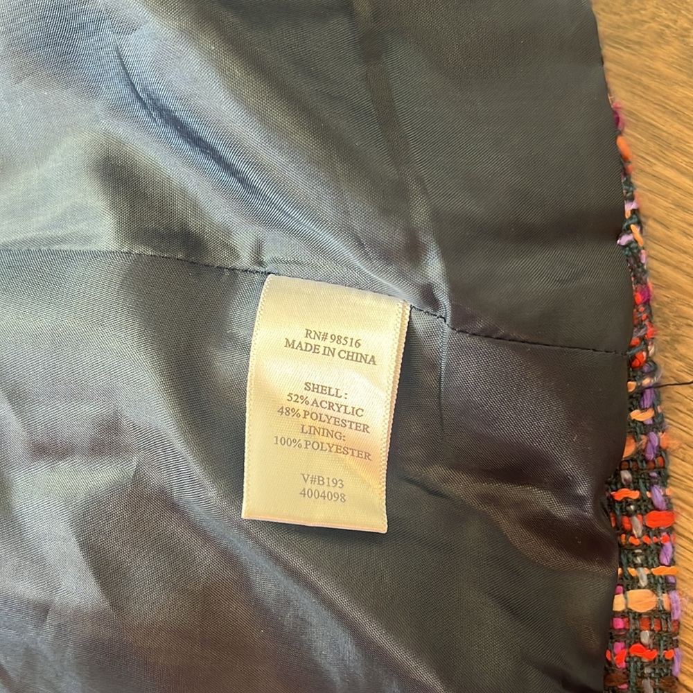 Coldwater Creek Women's Multicolor Tweed Jacket W18 - Picture 8 of 11